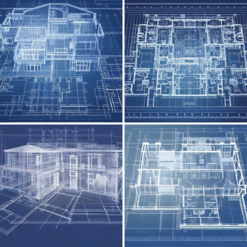 AI Large House Blueprint Images