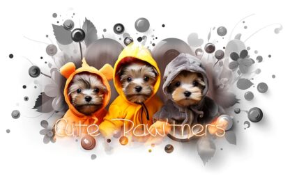 Cute Paw'tners Puppies Dreamlike Artwork